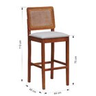 Banqueta Alta Bistrô Lyon Assento Estofado Encosto Telinha Am