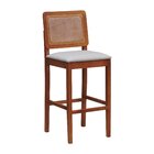 Banqueta Alta Bistrô Lyon Assento Estofado Encosto Telinha Am