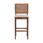 Banqueta Alta Bistrô Lyon Assento Estofado Encosto Telinha Am