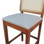 Banqueta Alta Bistrô Lyon Assento Estofado Encosto Telinha Na