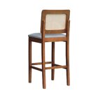 Banqueta Alta Bistrô Lyon Assento Estofado Encosto Telinha Na