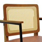 Banqueta Alta Bistrô Lyon C Braços Madeira Maciça Encosto Tel