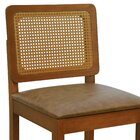 Banqueta Alta Bistrô Lyon Encosto Telinha Amêndoa Madeira Mac