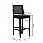 Banqueta Alta Bistrô Lyon Madeira Maciça Encosto Telinha Asse