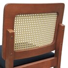 Banqueta Alta Bistrô Lyon Madeira Maciça Encosto Telinha Natu