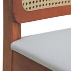 Banqueta Alta Bistrô Lyon Madeira Maciça Encosto Telinha Natu