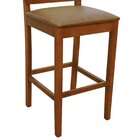 Banqueta Alta Bistrô Lyon Madeira Maciça Encosto Telinha Natu