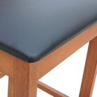 Banqueta Alta Bistrô Madeira Maciça Encosto Anatômico Quéops