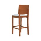 Banqueta Alta Bistrô Madeira Maciça Encosto Anatômico Quéops