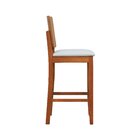 Banqueta Alta Bistrô Madeira Maciça Encosto Anatômico Quéops