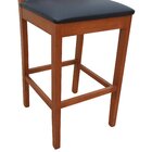 Banqueta Alta Bistrô Madeira Maciça Lyon Assento Estofado Enc