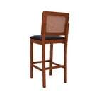 Banqueta Alta Bistrô Madeira Maciça Lyon Assento Estofado Enc