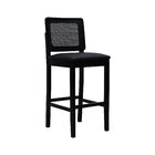 Banqueta Alta Bistrô Madeira Maciça Lyon Assento Estofado Enc