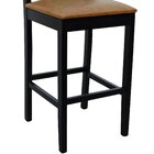 Banqueta Alta Bistrô Madeira Maciça Lyon Assento Estofado Enc