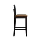 Banqueta Alta Bistrô Madeira Maciça Lyon Assento Estofado Enc