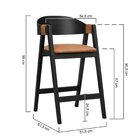 Banqueta Alta Bistrô Miami Encosto Anatômico Curvo Assento Es