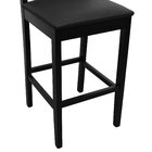 Banqueta Alta Bistrô Quéops Madeira Maciça Encosto Anatômico