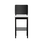 Banqueta Alta Bistrô Quéops Madeira Maciça Encosto Anatômico