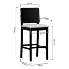 Banqueta Alta Bistrô Quéops Madeira Maciça Encosto Anatômico