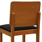 Banqueta Alta Bistrô Quéops Madeira Maciça Encosto Anatômico