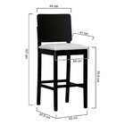 Banqueta Alta Bistrô Quéops Madeira Maciça Encosto Anatômico