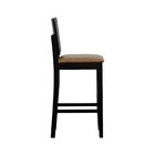 Banqueta Alta Bistrô Quéops Madeira Maciça Encosto Anatômico