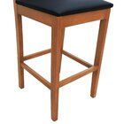 Banqueta Alta Bistrô Quéops Madeira Maciça Encosto Anatômico