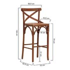 Banqueta Alta Bistrô Xisto Madeira Maciça Amêndoa