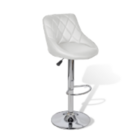Banqueta Alta Branca Regulável Estofada Base Cromada