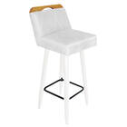 Banqueta Alta C/ Encosto Lith Para Cozinha Bar Balcão Bistrô