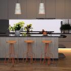 Banqueta Alta Catraca Assento Em Madeira Base Aco Terracota 7