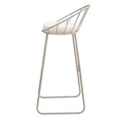 Banqueta Alta Champanhe Sunset Estofada Macio Decor Industria