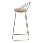 Banqueta Alta Champanhe Sunset Estofada Macio Decor Industria