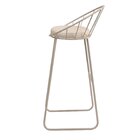 Banqueta Alta Champanhe Sunset Estofada Macio Decor Industria