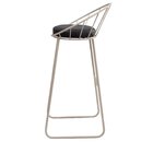 Banqueta Alta Champanhe Sunset Estofada Macio Decor Industria