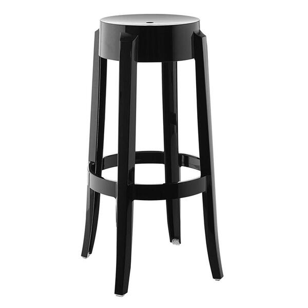 Banqueta Alta Charles Ghost - Sophia - 76 Cm - Preto