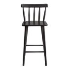 Banqueta Alta Com Apoio Pra Pés Eucalipto  Preto