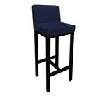 Banqueta Alta Com Encosto Aila Cozinha Balcão Bistrô Base Mad