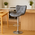 Banqueta Alta Com Encosto Alto Estofado Para Cozinha American