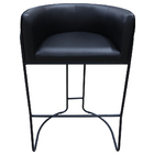 Banqueta Alta Com Encosto Betina Base Preto Fosco Corano Pret