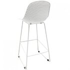 Banqueta Alta Com Encosto E Apoio Para Os Pés Leme Branco