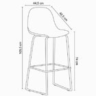 Banqueta Alta Com Encosto E Apoio Para Os Pés Leme Cinza