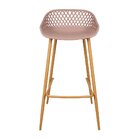 Banqueta Alta Com Encosto E Apoio Para Pés Clarice Camurça