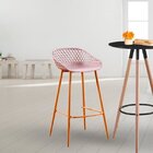 Banqueta Alta Com Encosto E Apoio Para Pés Clarice Camurça