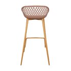 Banqueta Alta Com Encosto E Apoio Para Pés Clarice Camurça