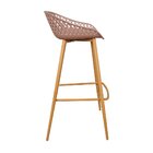 Banqueta Alta Com Encosto E Apoio Para Pés Clarice Camurça