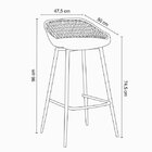 Banqueta Alta Com Encosto E Apoio Para Pés Clarice Nude