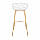 Banqueta Alta Com Encosto E Apoio Para Pés Clarice Nude