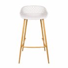 Banqueta Alta Com Encosto E Apoio Para Pés Clarice Nude