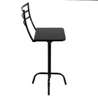 Banqueta Alta Com Encosto Em Ferro E Madeira Para Cozinha Bar